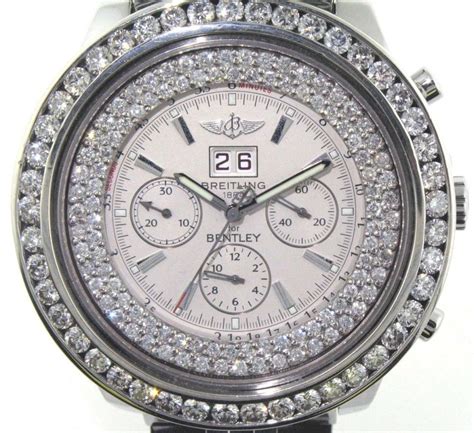 custom breitling bentley with diamonds|used Bentley Breitling for sale.